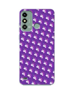 Чехол для ZTE Blade A53 с картинкой «Единороги на фиолетовом»