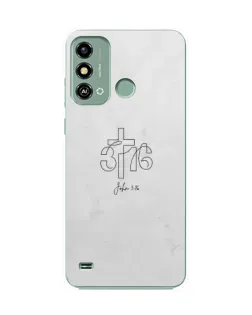 Чохол для ZTE Blade A53 з картинкою «Івана 3:16 Хрест»
