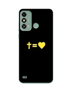 Чехол для ZTE Blade A53 с картинкой «Сердце и Крест»
