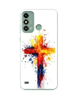 Чехол для ZTE Blade A53 с картинкой «Акварельный крест»