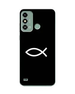 Чехол для ZTE Blade A53 с картинкой «Символ рыбы Jesus»