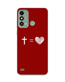 Чехол для ZTE Blade A53 с картинкой «Уравнение любви»