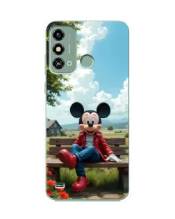 Чехол для ZTE Blade A53 с картинкой «Микки на скамейке»