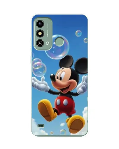 Чехол для ZTE Blade A53 с картинкой «Mickey и мыльные пузыри»