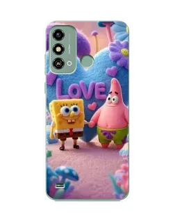 Чохол для ZTE Blade A53 з картинкою «Губка Боб Патрік»