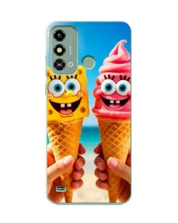 Чохол для ZTE Blade A53 з картинкою «Спанч Боб морозиво»