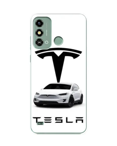 Чохол для ZTE Blade A53 з картинкою «Tesla White Style»