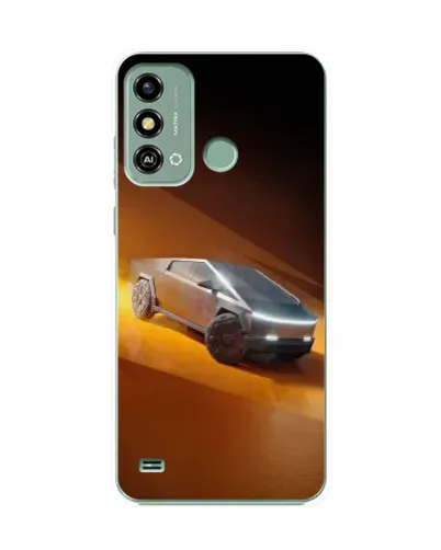 Чохол для ZTE Blade A53 з картинкою «Cybertruck у пустелі»
