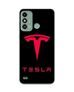 Чохол для ZTE Blade A53 з картинкою «Tesla Red Logo»