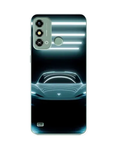 Чохол для ZTE Blade A53 з картинкою «Tesla в неоні»