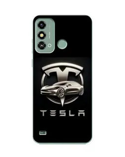 Чохол для ZTE Blade A53 з картинкою «Tesla — срібне авто»