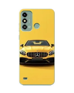 Чехол для ZTE Blade A53 с картинкой «Желтый Mercedes GT»