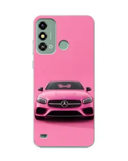 Чехол для ZTE Blade A53 с картинкой «Розовый Mercedes AMG»