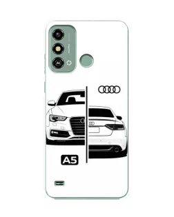 Чехол для ZTE Blade A53 с картинкой «Audi — контрастный дизайн»