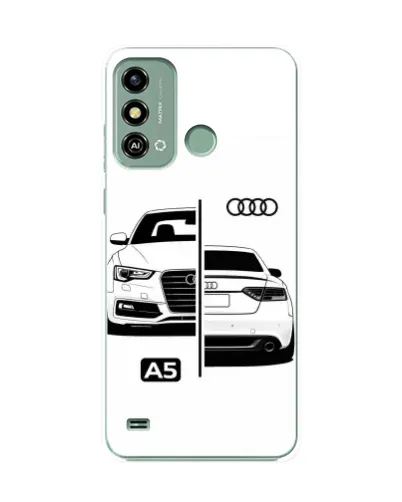 Чехол для ZTE Blade A53 с картинкой «Audi — контрастный дизайн»