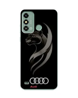 Чехол для ZTE Blade A53 с картинкой «Графика — пантера и Audi»