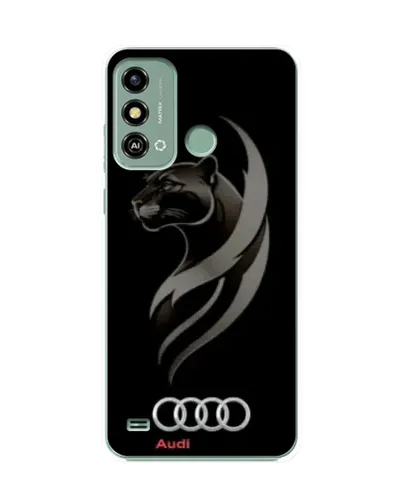 Чехол для ZTE Blade A53 с картинкой «Графика — пантера и Audi»