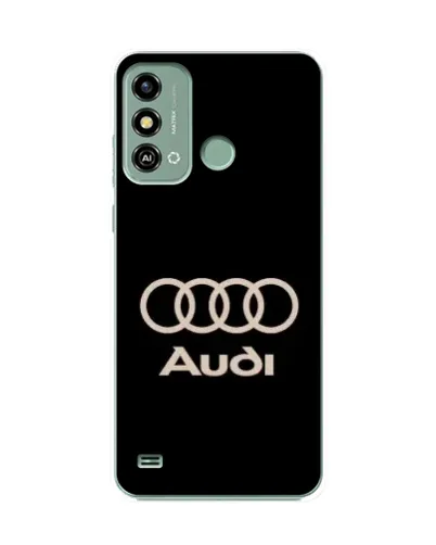 Чехол для ZTE Blade A53 с картинкой «Audi — золотой логотип»
