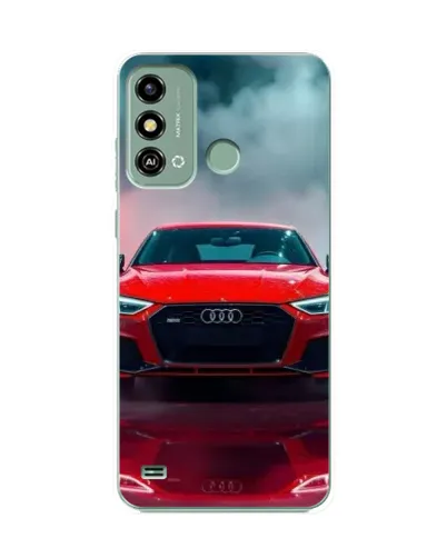Чехол для ZTE Blade A53 с картинкой «Audi RS — красный стиль»