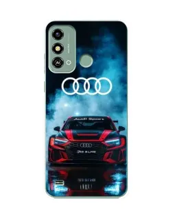 Чехол для ZTE Blade A53 с картинкой «Audi Sport — неон»