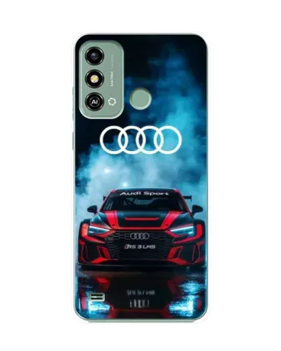 Чехол для ZTE Blade A53 с картинкой «Audi Sport — неон»