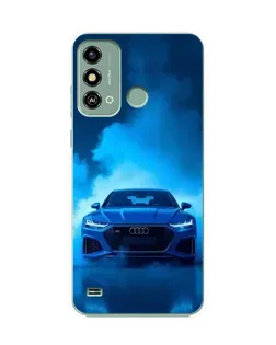 Чехол для ZTE Blade A53 с картинкой «Audi — голубая энергия»