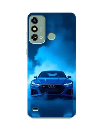 Чехол для ZTE Blade A53 с картинкой «Audi — голубая энергия»