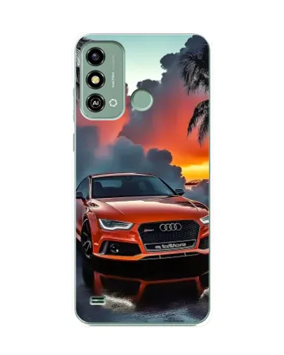 Чехол для ZTE Blade A53 с картинкой «Audi — закат»