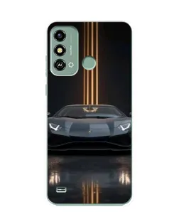 Чохол для ZTE Blade A53 з картинкою «Lamborghini золоті лінії»
