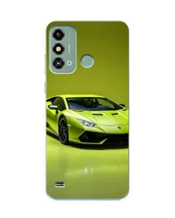 Чохол для ZTE Blade A53 з картинкою «Салатовий Lamborghini Huracan»