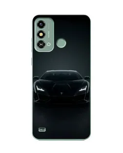 Чохол для ZTE Blade A53 з картинкою «Чорний Lamborghini Aventador»