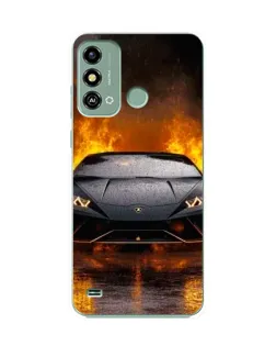 Чохол для ZTE Blade A53 з картинкою «Lamborghini у вогні»