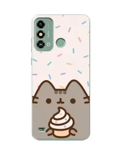 Чехол для ZTE Blade A53 с картинкой «Пушин с кексом»