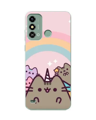 Чехол для ZTE Blade A53 с картинкой «Единорог Pusheen»