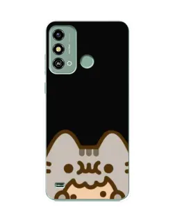 Чехол для ZTE Blade A53 с картинкой «Пушин на черном»