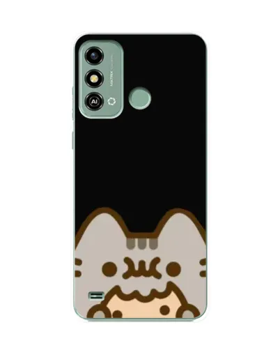 Чехол для ZTE Blade A53 с картинкой «Пушин на черном»