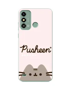 Чехол для ZTE Blade A53 с картинкой «Pusheen логотип»