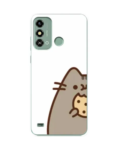 Чехол для ZTE Blade A53 с картинкой «Пушин с печеньем»