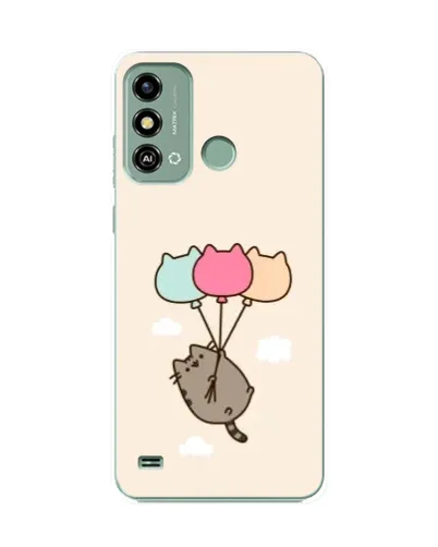 Чехол для ZTE Blade A53 с картинкой «Пушин на шариках»