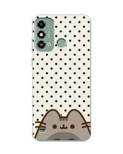 Чехол для ZTE Blade A53 с картинкой «Пушин в горошек»