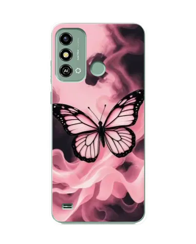 Чохол для ZTE Blade A53 з картинкою «Метелик у диму»