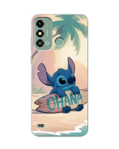 Чехол для ZTE Blade A53 с картинкой «Стич на серфе»
