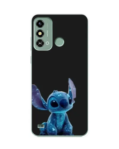 Чехол для ZTE Blade A53 с картинкой «Стич на черном»