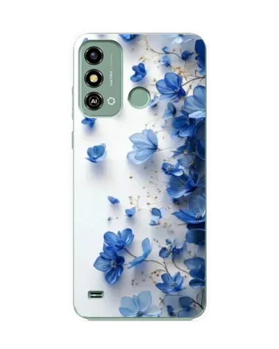 Чехол для ZTE Blade A53 с картинкой «Голубой цветочный каскад» Чехол для ZTE Blade A53 с картинкой «Голубой цветочный каскад»