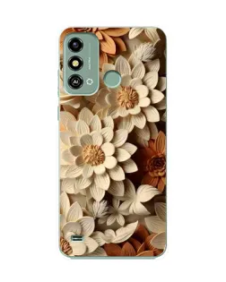 Чохол для ZTE Blade A53 з картинкою «Бежевий флористичний декор» Чохол для ZTE Blade A53 з картинкою «Бежевий флористичний декор»