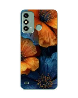 Чохол для ZTE Blade A53 з картинкою «Яскрава синьо-помаранчева флора» Чохол для ZTE Blade A53 з картинкою «Яскрава синьо-помаранчева флора»