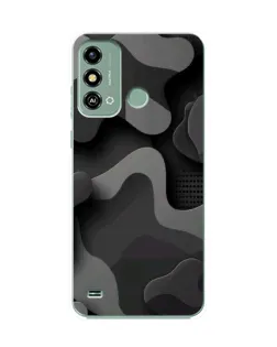 Чохол для ZTE Blade A53 з картинкою «Темний абстрактний камуфляж»