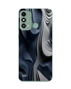 Чохол для ZTE Blade A53 з картинкою «Об'ємні сині складки»