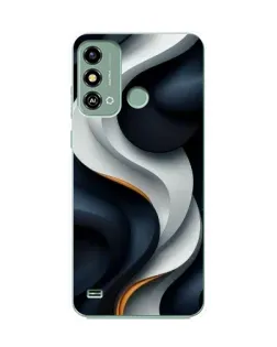 Чохол для ZTE Blade A53 з картинкою «Об'ємні чорно-білі стрічки»