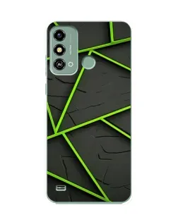 Чохол для ZTE Blade A53 з картинкою «Зелені геометричні лінії»